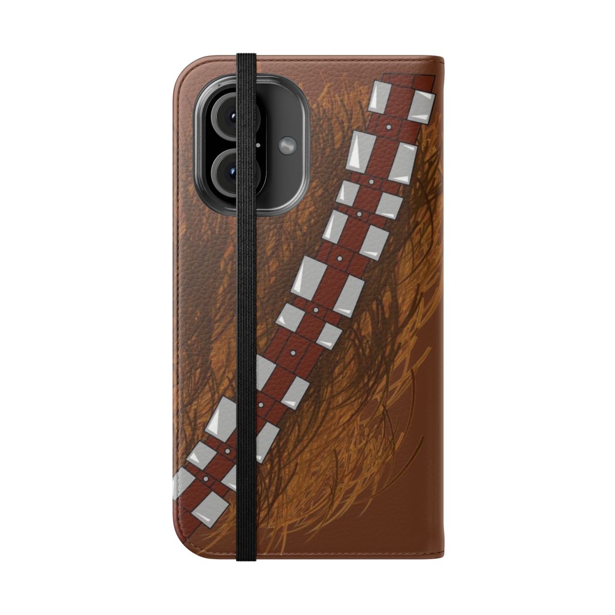 Wookie-inspired phone case with a flip cover design - Folded Front