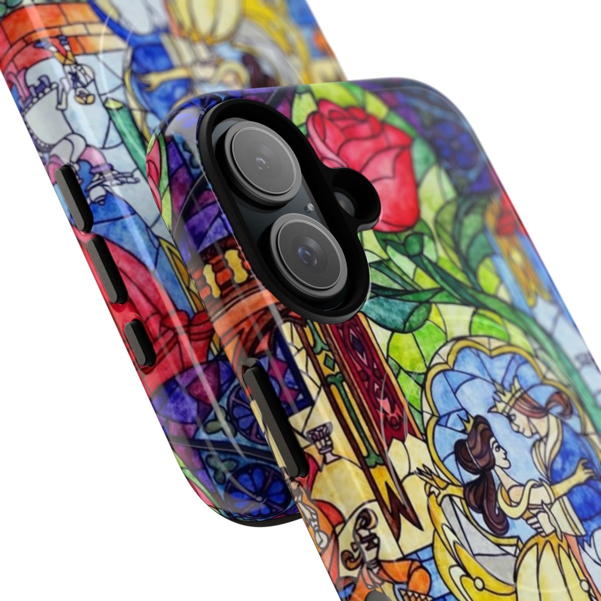 Magnetic tough phone case with a Disney-inspired beauty and the beast design - Detail