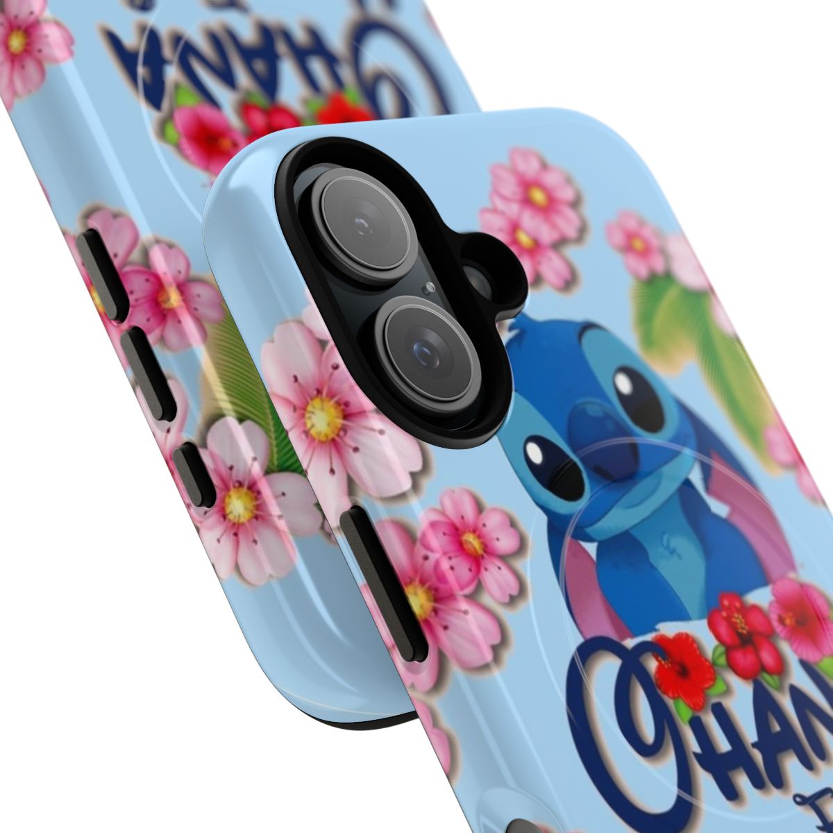 Colorful and durable phone case featuring the beloved characters Lilo and Stitch from the Disney animated film. - Detail