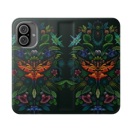 Artistic phone case featuring a digital drawing of the Pandora forest from the Avatar universe.