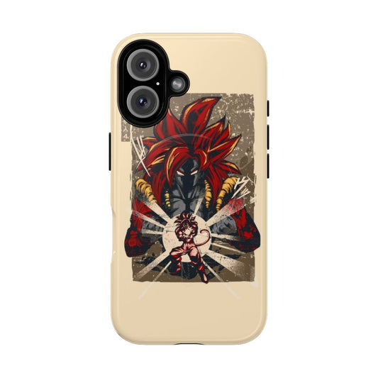 Dragon Ball Z inspired tough phone case featuring Super Saiyan characters