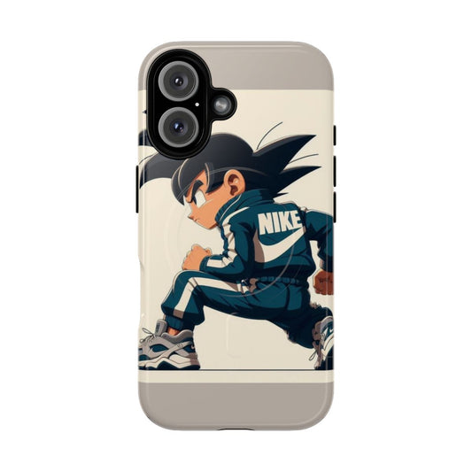 Goku-inspired Nike-style tough magnetic phone case