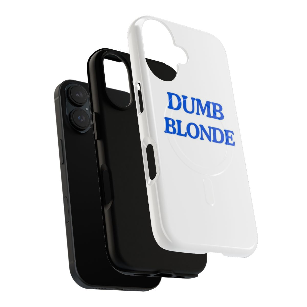 Stylish blondes magnetic tough phone case featuring a trendy blue print design - Layers