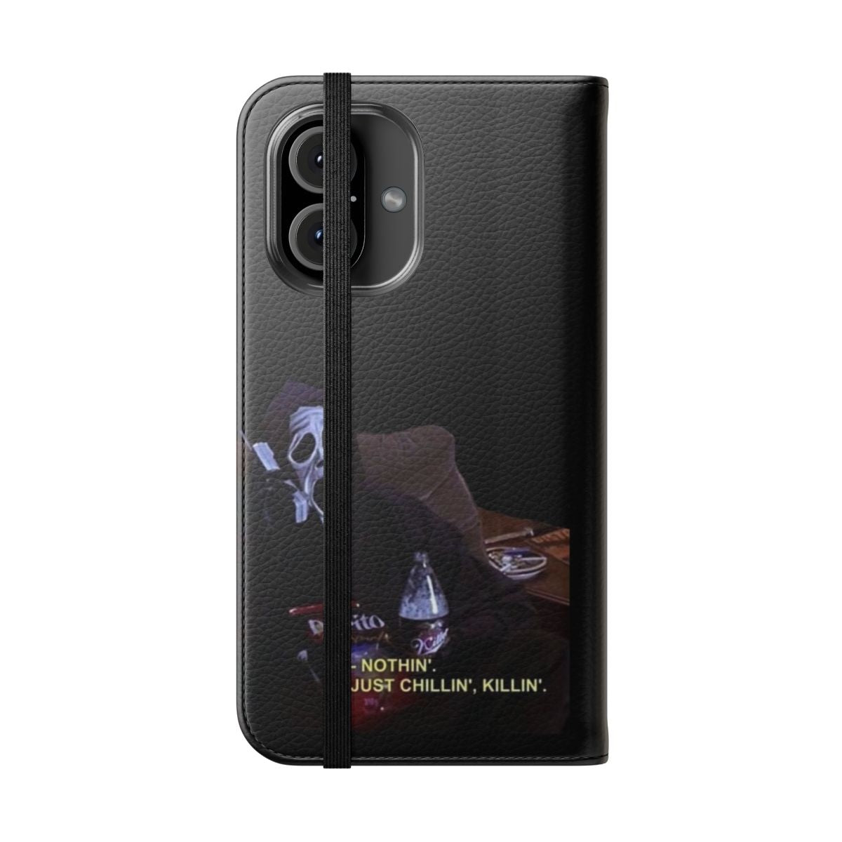 Horror thriller suspense flip phone case design - Folded Front