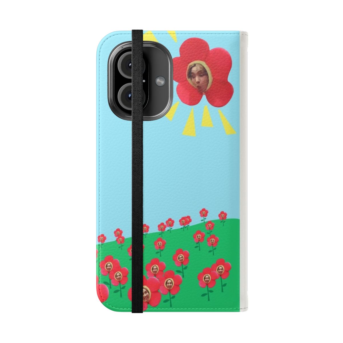 Colorful floral phone case design inspired by BTS member J-Hope - Folded Front