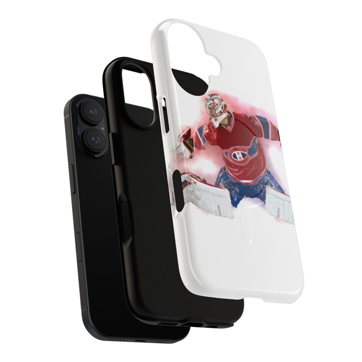 Carey Price inspired magnetic tough phone case with hockey and ice design - Layers