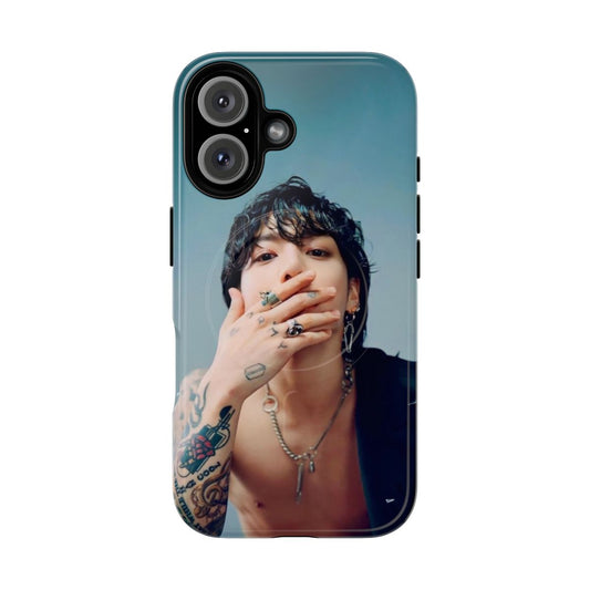 Jungkook-inspired magnetic tough phone case with a sleek design