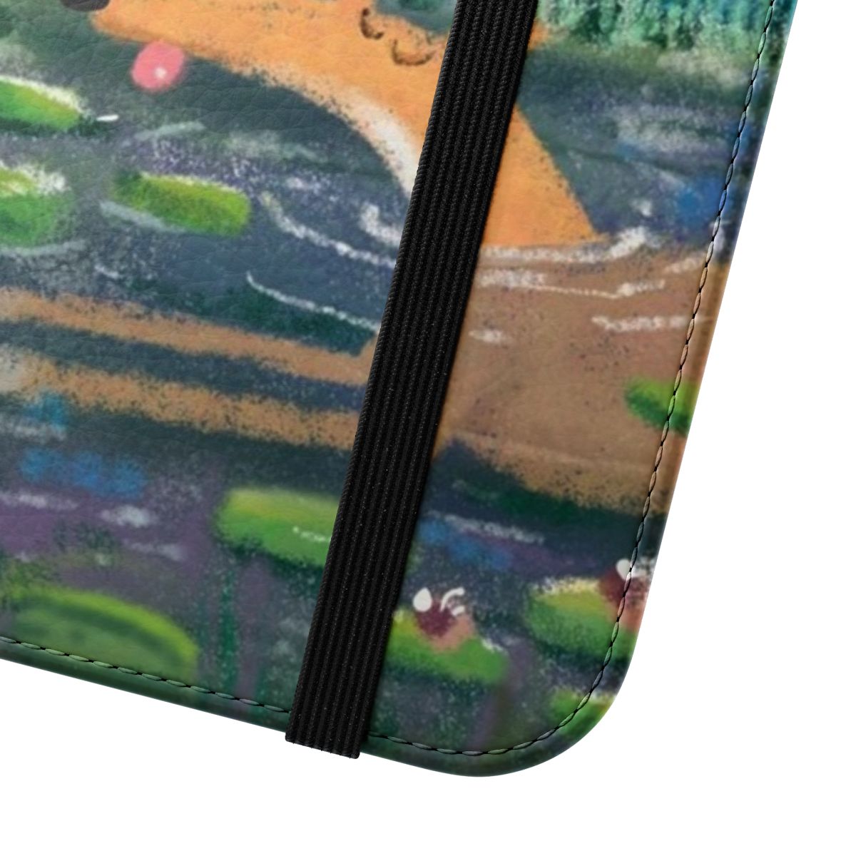 Colorful impressionist-style phone case featuring greyhound, whippet, and lurcher dog breeds - Close Up