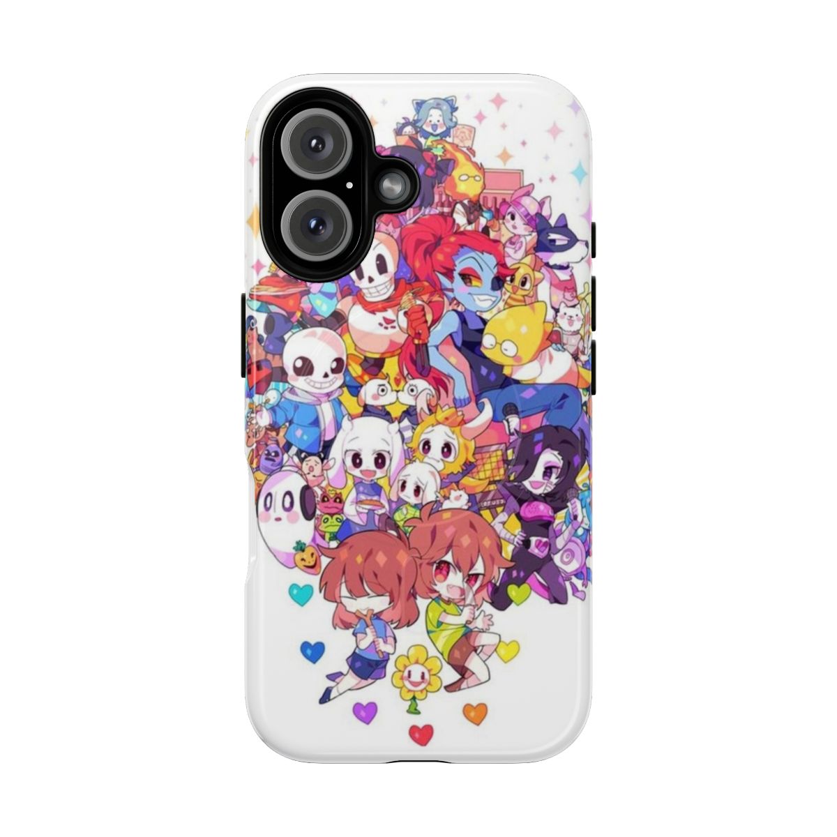 Undertale-themed magnetic tough phone case featuring characters from the indie game