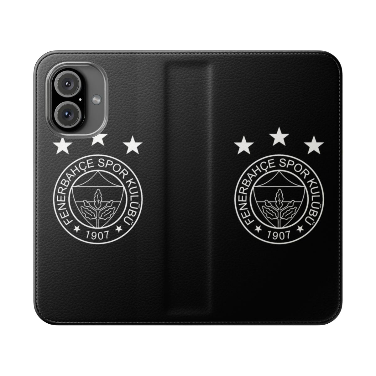 Black flip phone case with Fenerbahce logo for Turkish football fans