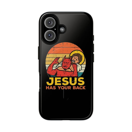 Retro Christian jiu jitsu-inspired magnetic tough phone case