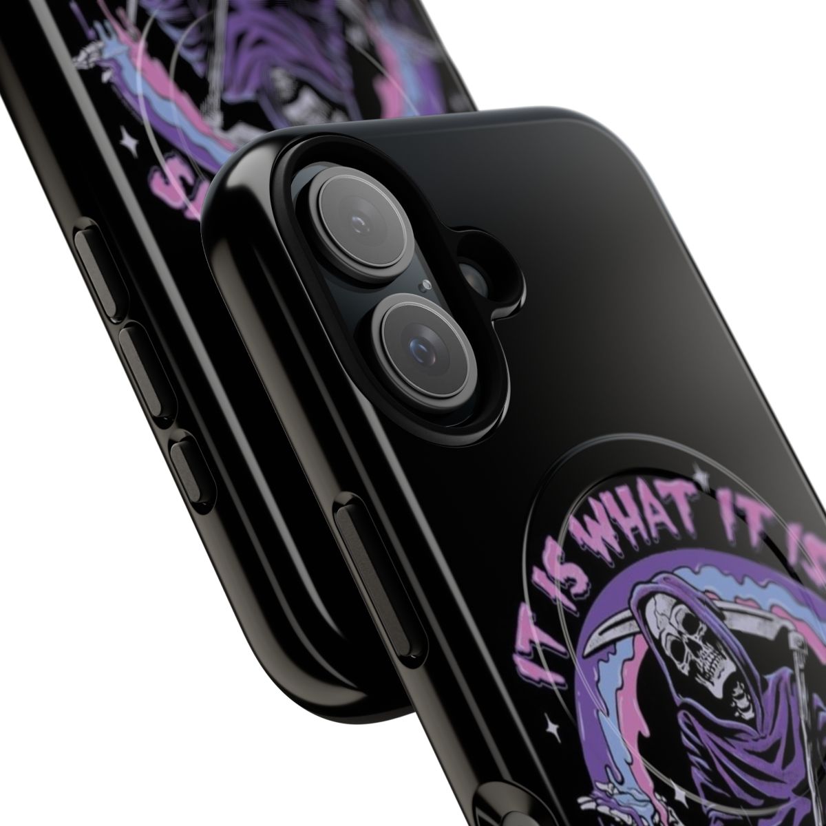 Pastel Goth Grim Reaper Death Magnetic Phone Case - Detail