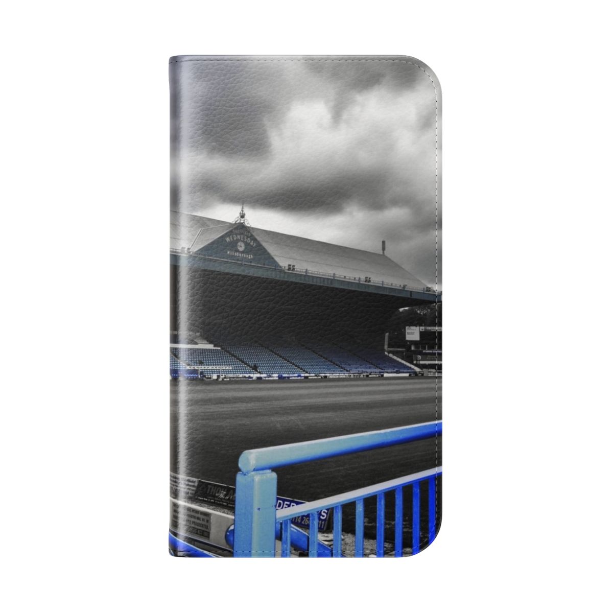 Flip cover phone case featuring the Sheffield Wednesday FC logo - Folded Back