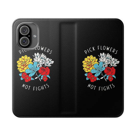 Vibrant floral design phone case with colorful flowers