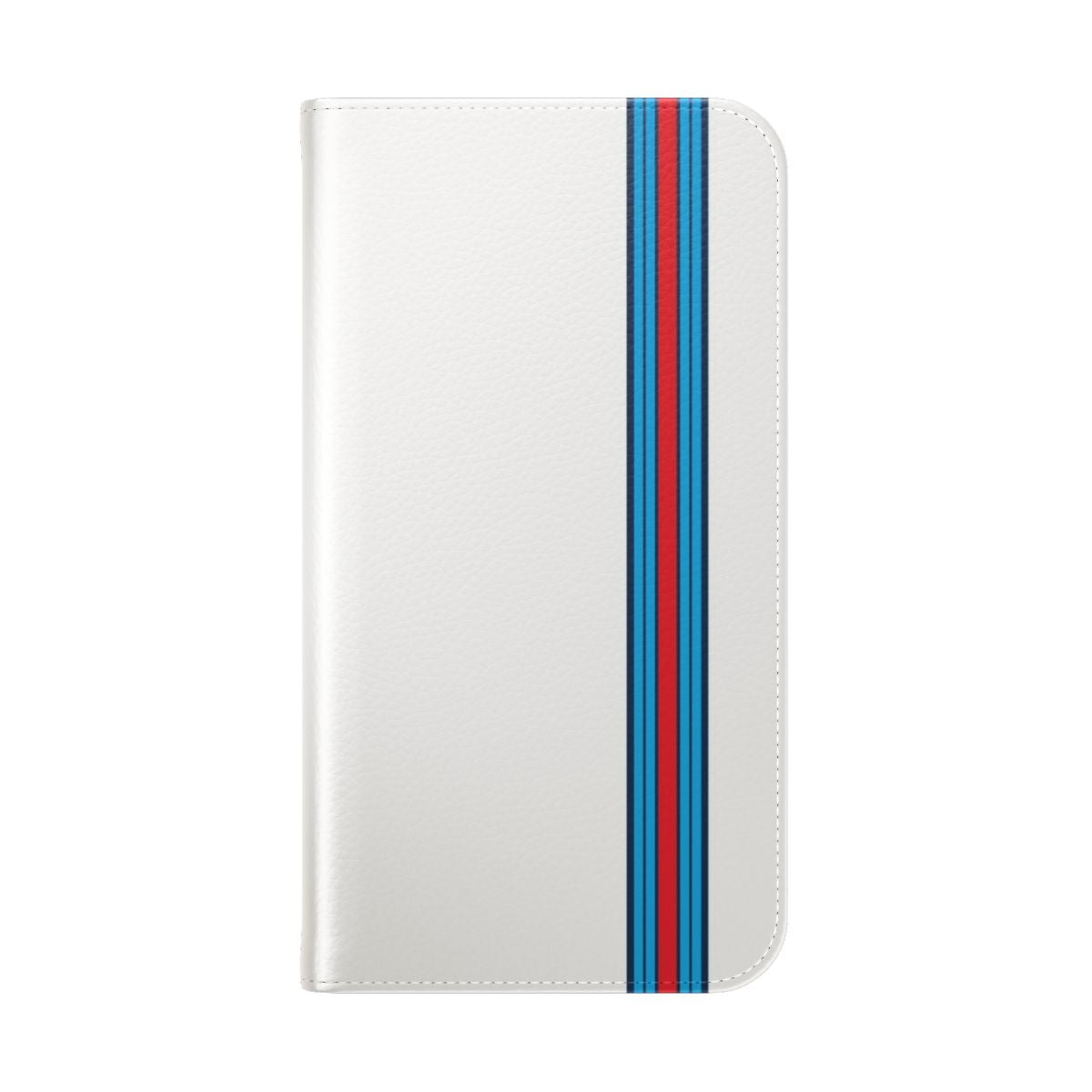 Martini-style racing strip pattern on a stylish phone case - Folded Back