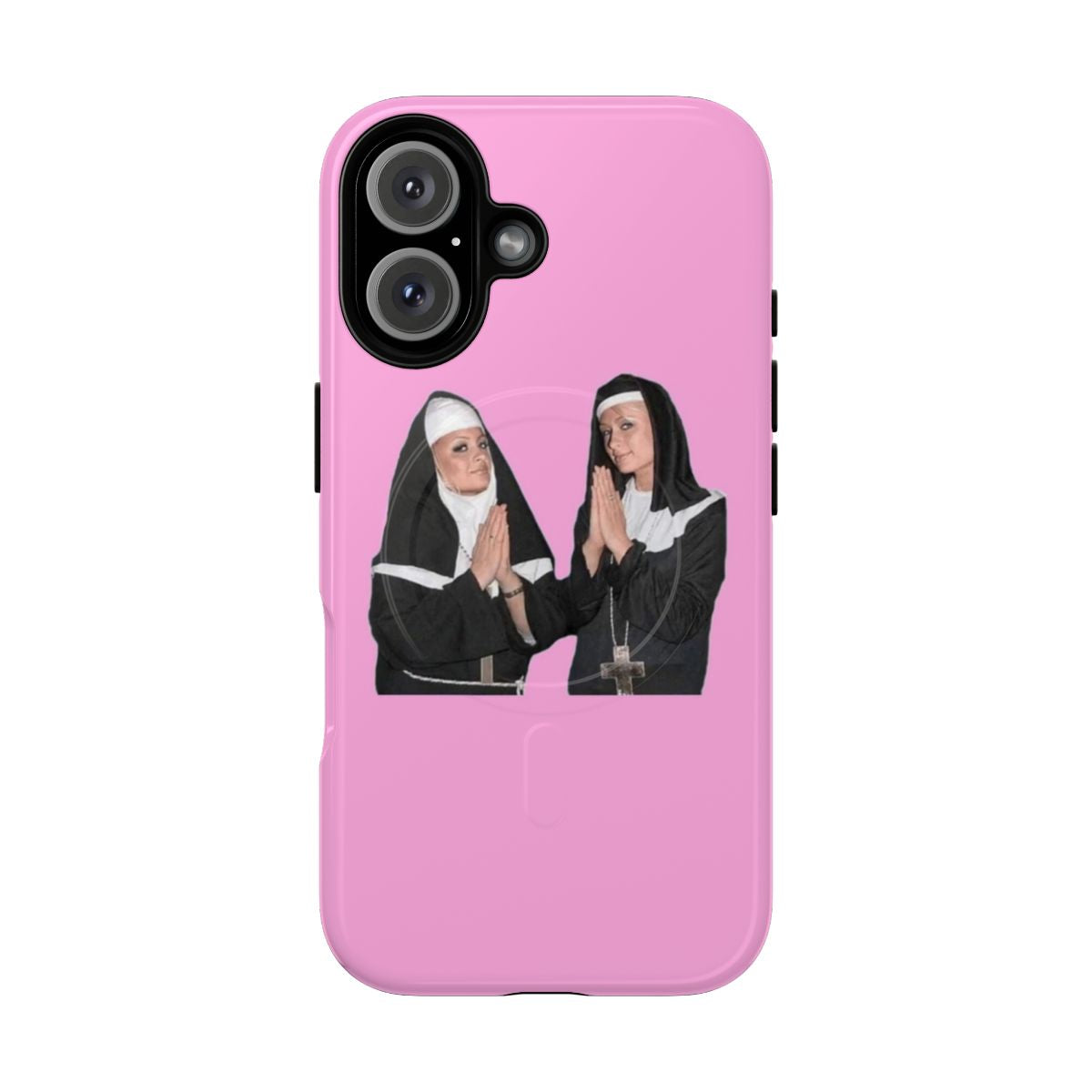 Magnetic tough phone case featuring paris hilton and nicole richie as nuns