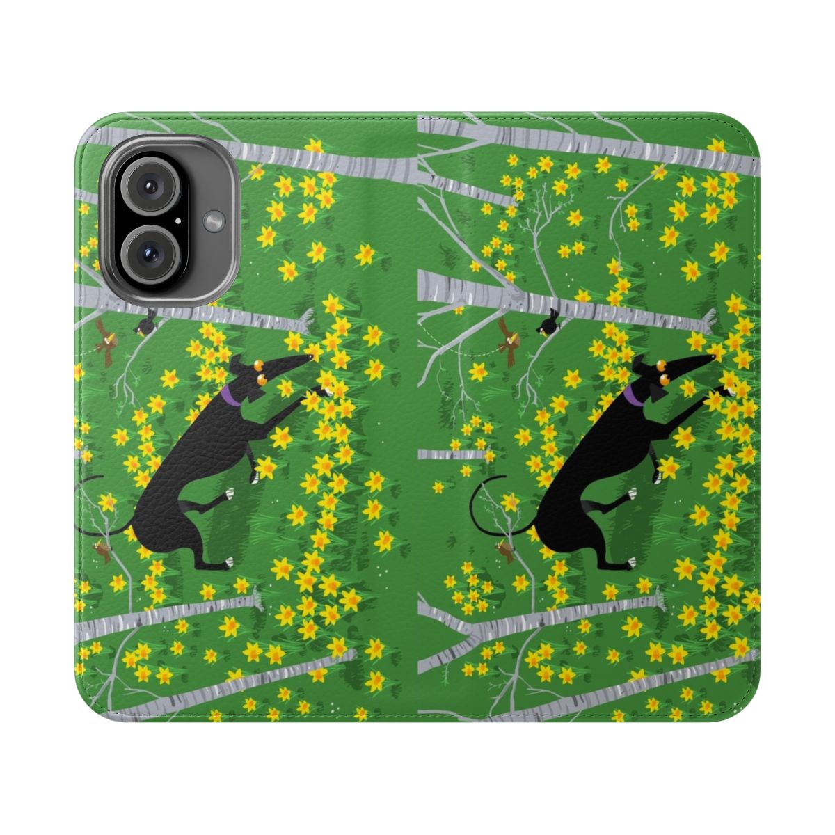 Daffodil Hound Flip Cover Phone Case