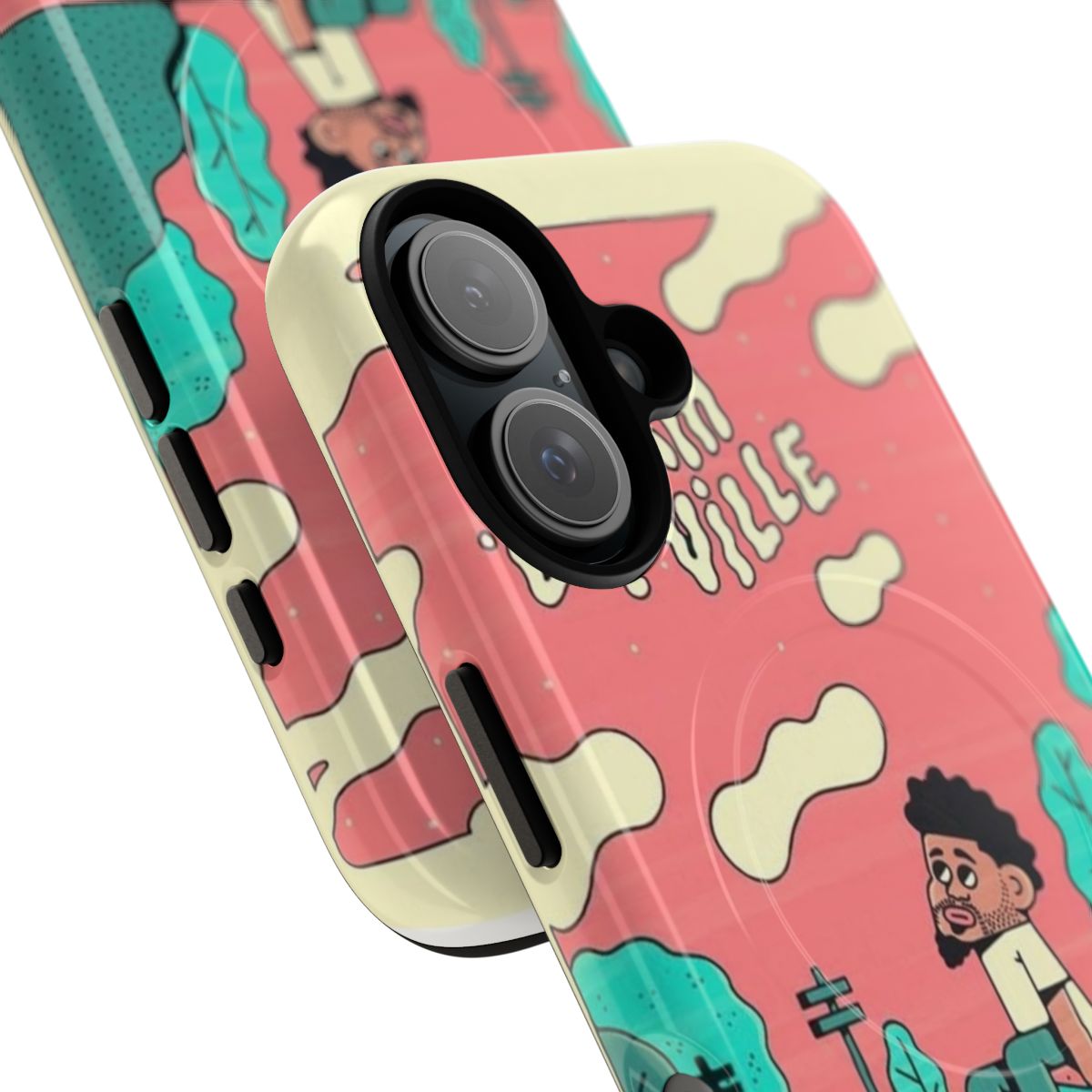 Dreamville Inspired J Cole Cartoon Design Magnetic Tough Phone Case - Detail