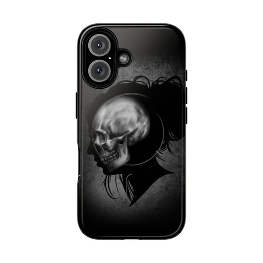 Skull Girl Magnetic Tough Phone Case with a dark and edgy design