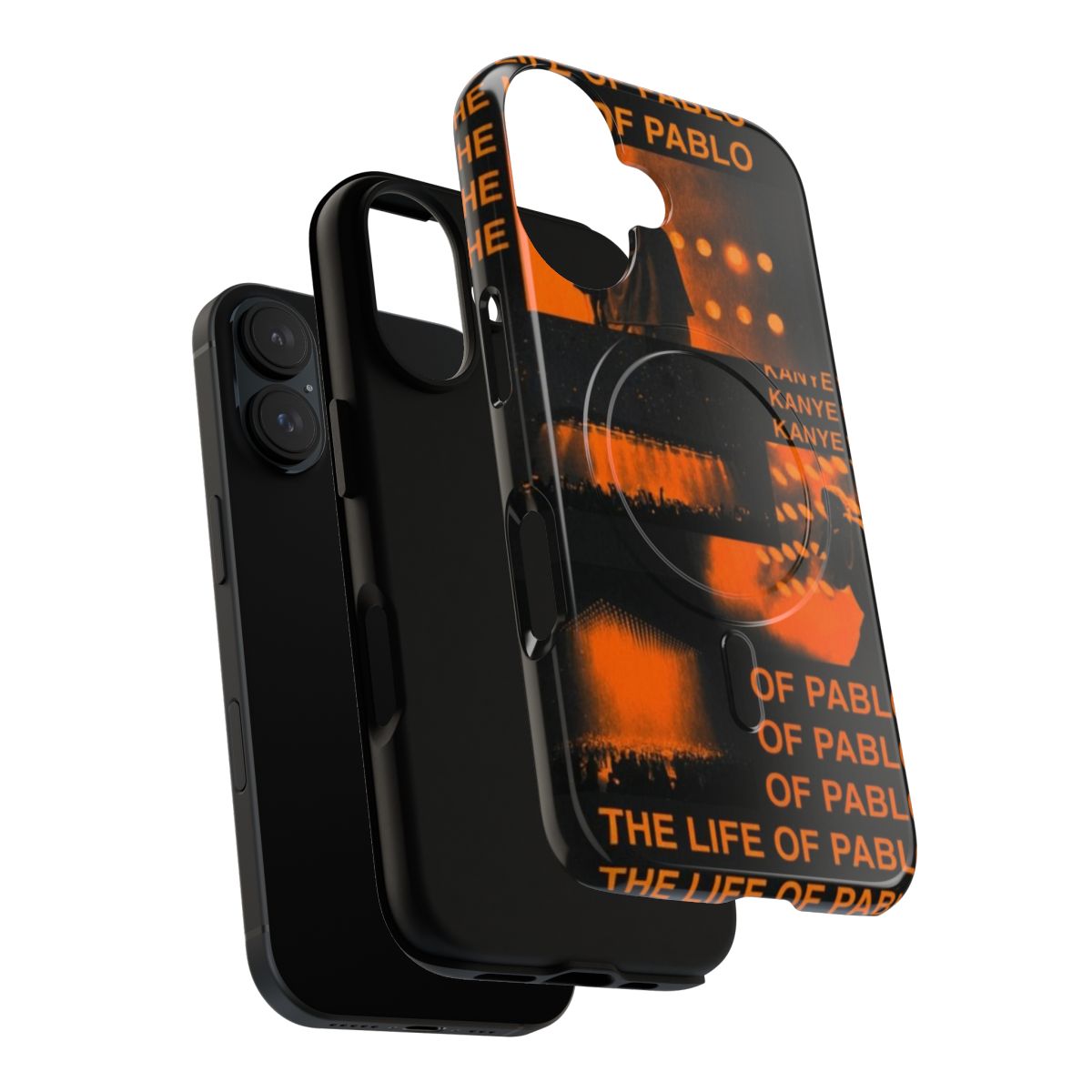 Artistic collage phone case featuring imagery and designs inspired by Kanye West's album The Life of Pablo - Layers