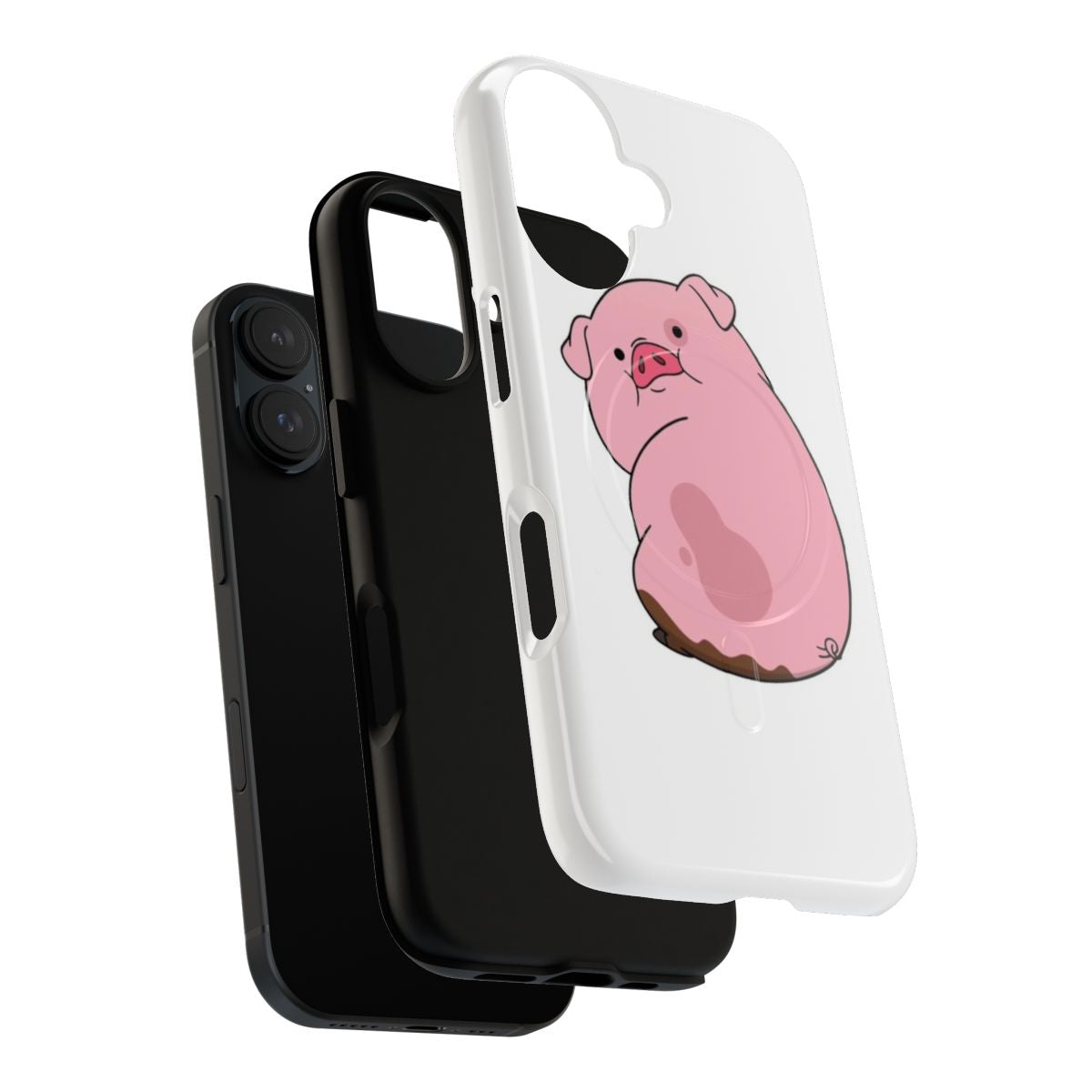 Tough magnetic phone case with a waddles the pig design from the cartoon Gravity Falls - Layers