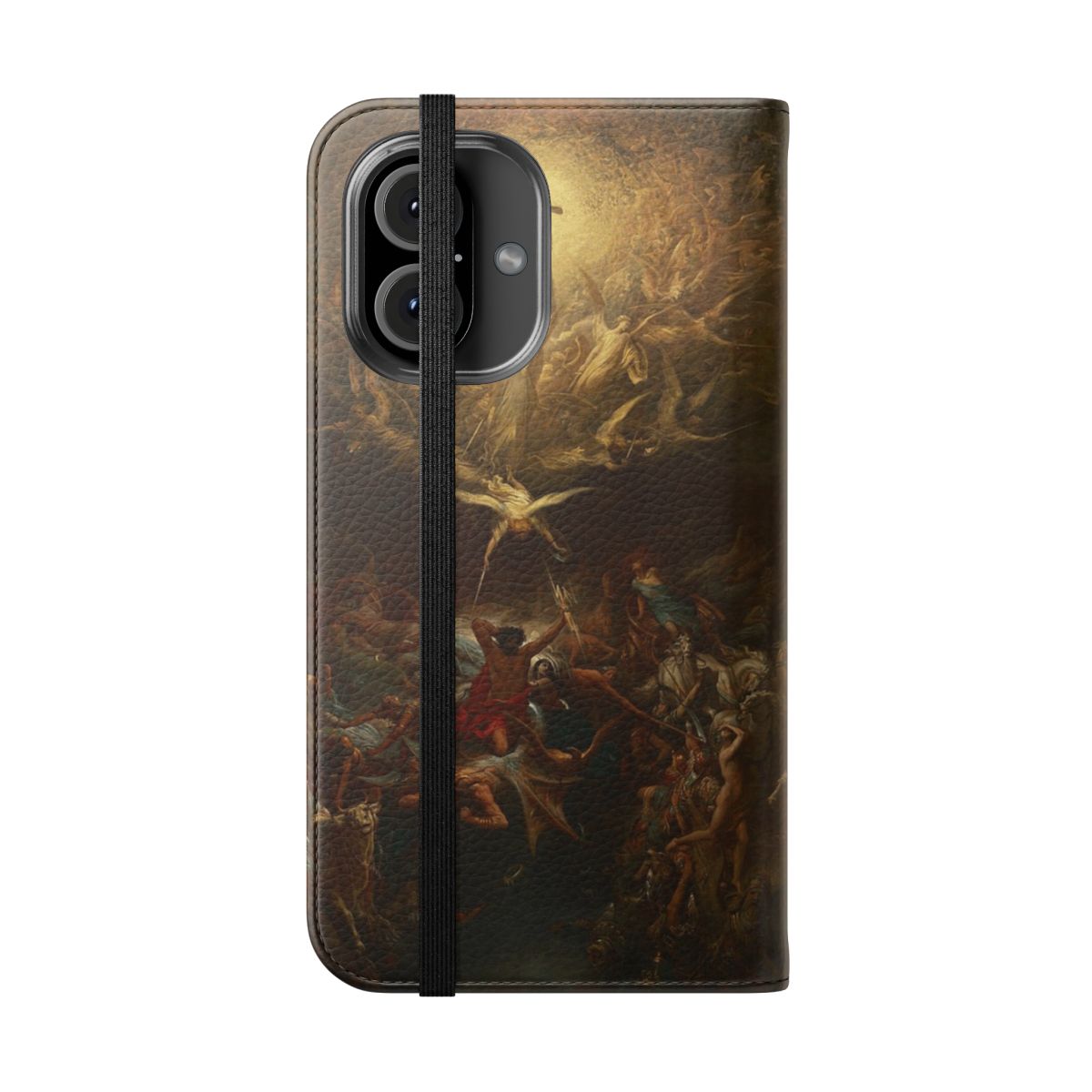 Gustave Doré inspired Christian art phone case featuring "The Triumph of Christianity over Paganism" - Folded Front