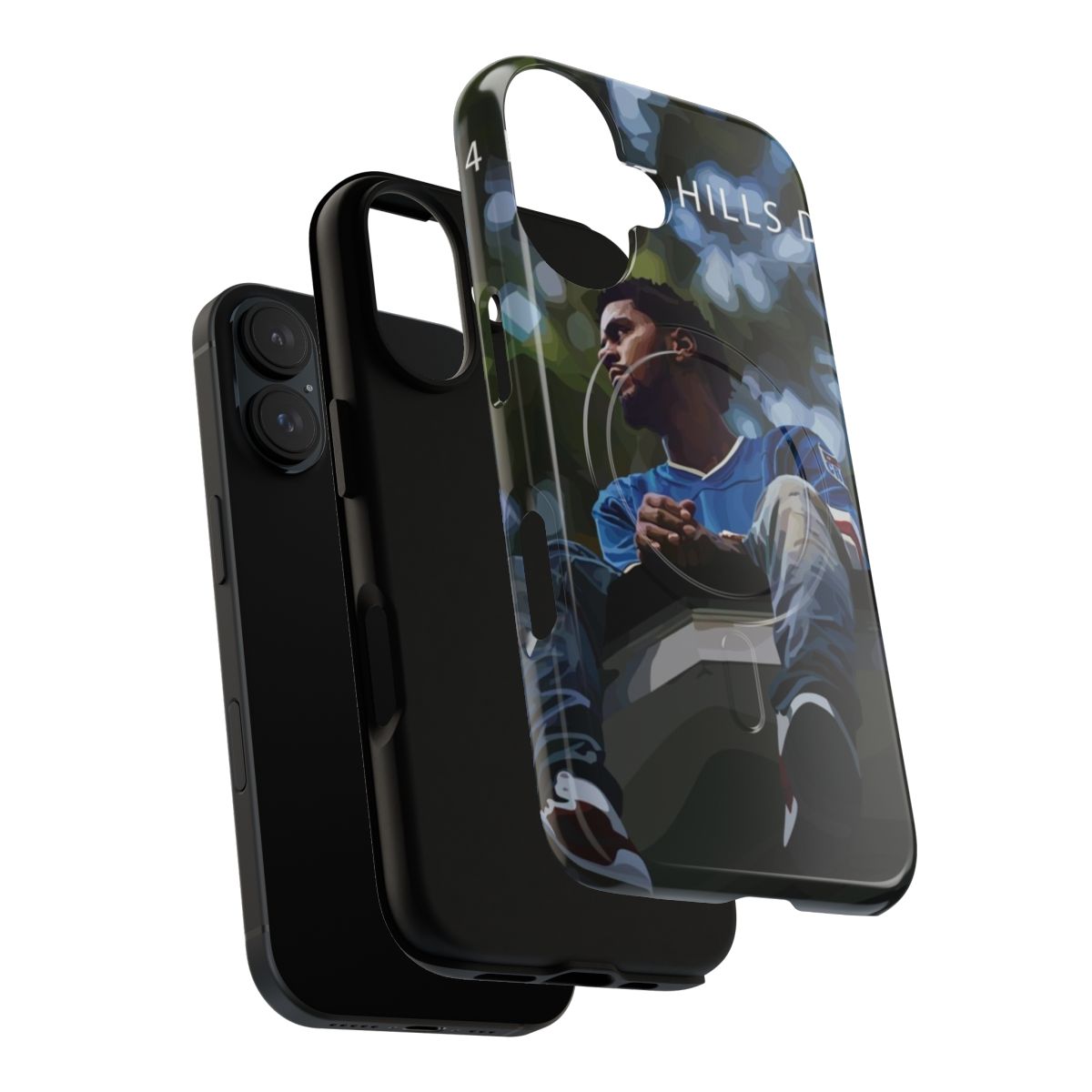 Artistic illustration phone case design inspired by J Cole's album "2014 Forest Hills Drive" - Layers