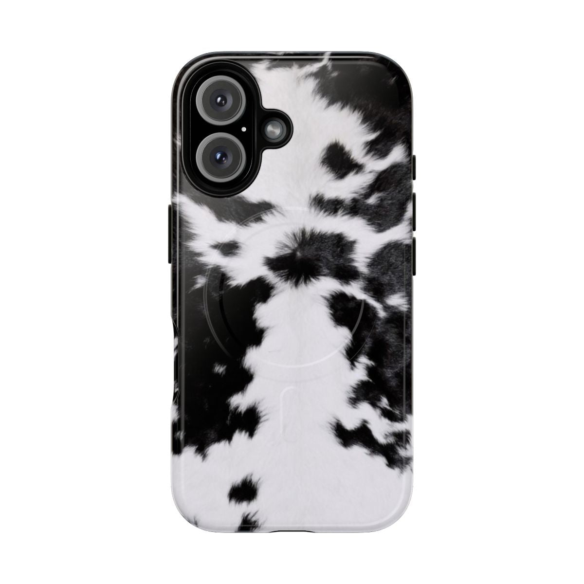 Cowhide phone case with magnetic closure and tough protection