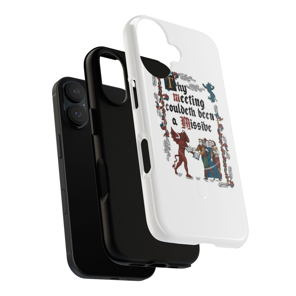 Retro vintage medieval history themed phone case with text "Could Have been an Email" - Layers