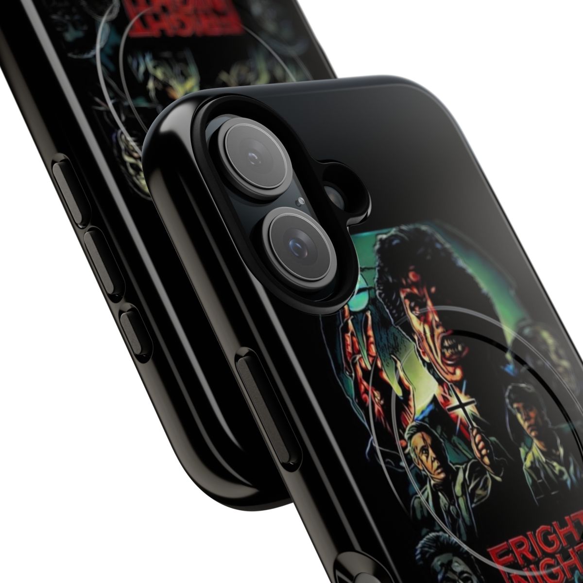 Magnetic phone case with a spooky horror movie design - Detail