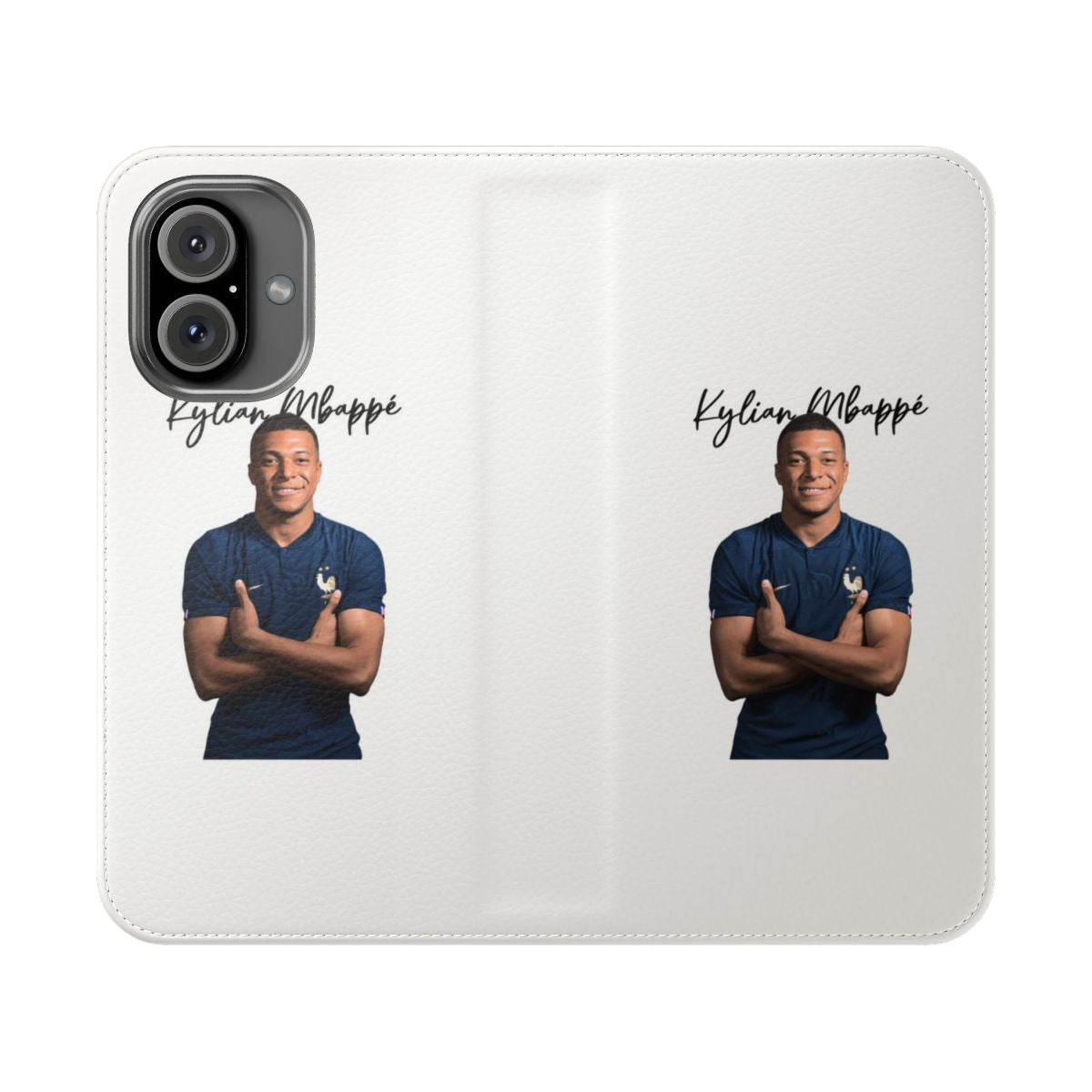 Stylish phone case with France national team colors and Kylian Mbappe design