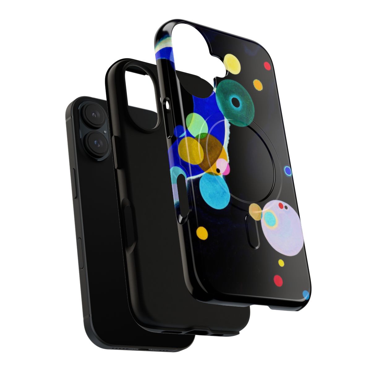 "Several Circles" inspired abstract art phone case featuring Wassily Kandinsky's iconic artwork - Layers