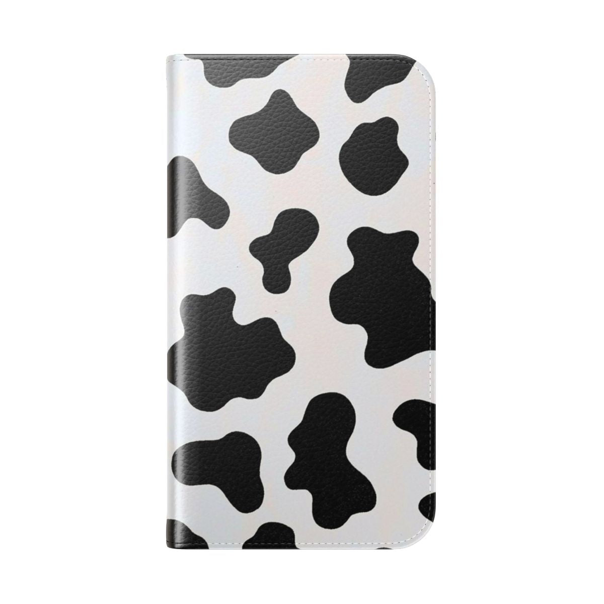 Cowhide-inspired cow print phone case with a trendy aesthetic design - Folded Back