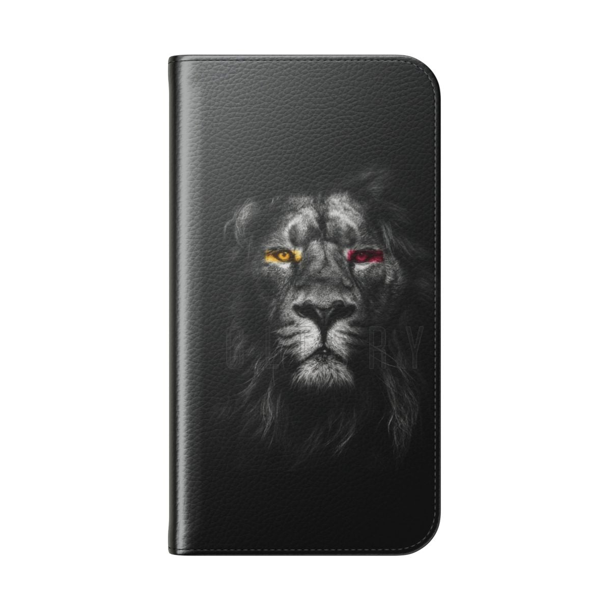 Aslan-Inspired Galatasaray Flip Cover Phone Case - Folded Back