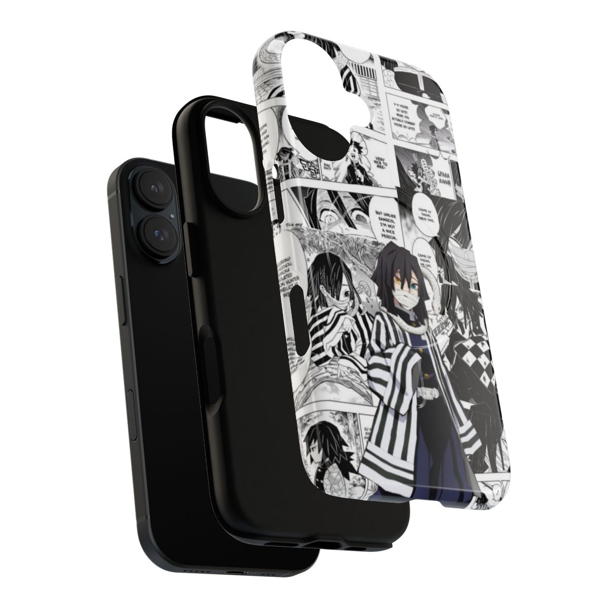 Iguro Obanai-inspired magnetic tough phone case featuring Demon Slayer anime characters - Layers