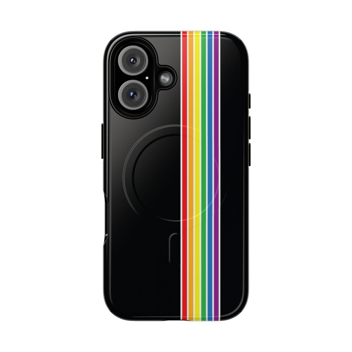 Colorful rainbow phone case with magnetic protective cover