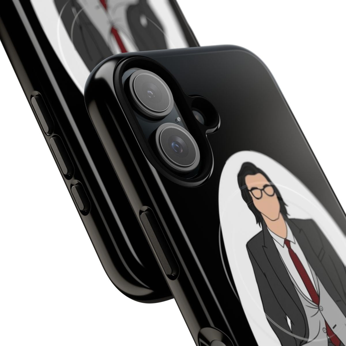 Magnetic protective phone case featuring a sketch-style design inspired by Adam Driver's character Kylo Ren - Detail