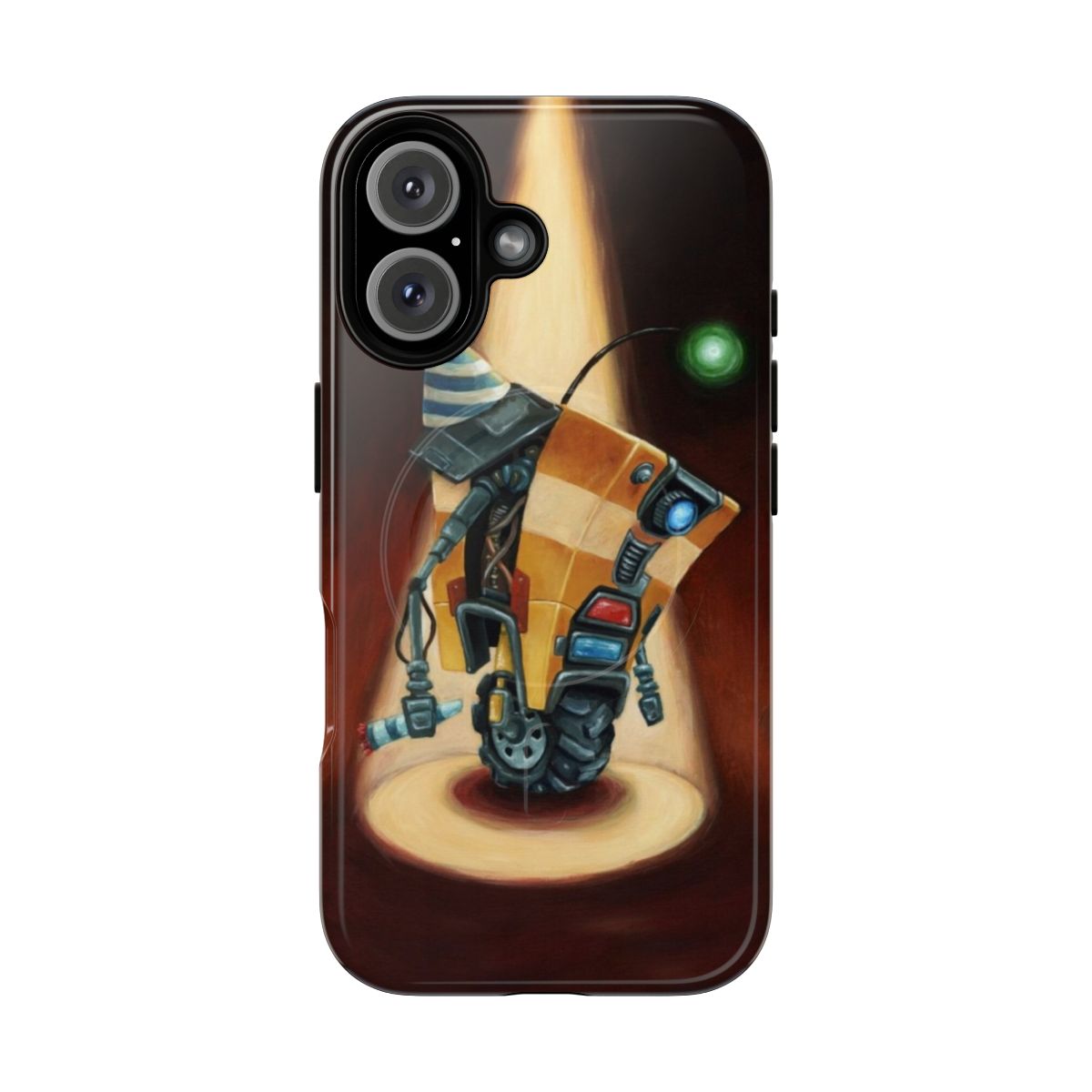 Borderlands-themed magnetic tough phone case with robot design