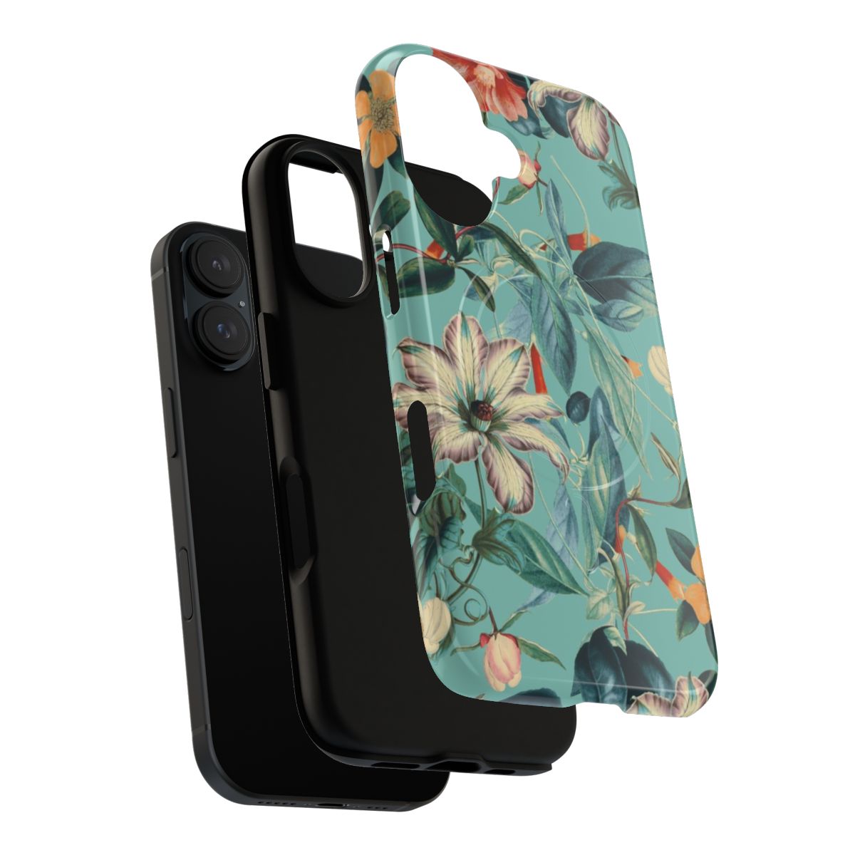 Vintage Garden Phone Case with Vibrant Floral Pattern - Layers