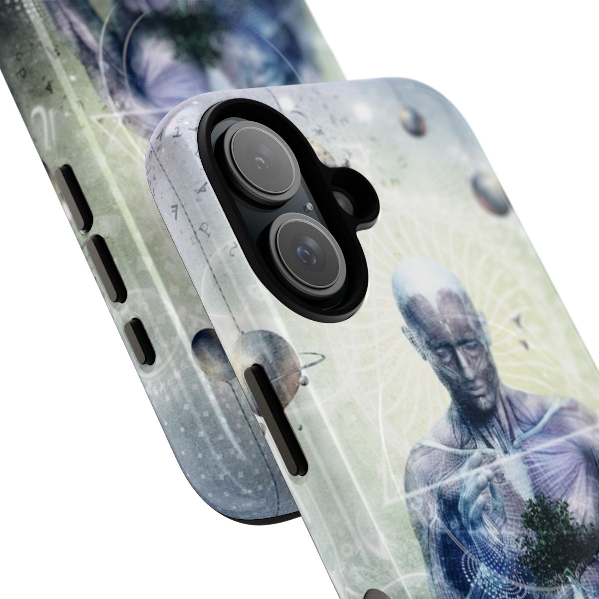 Magnetic tough phone case featuring spiritual and visionary artwork - Detail