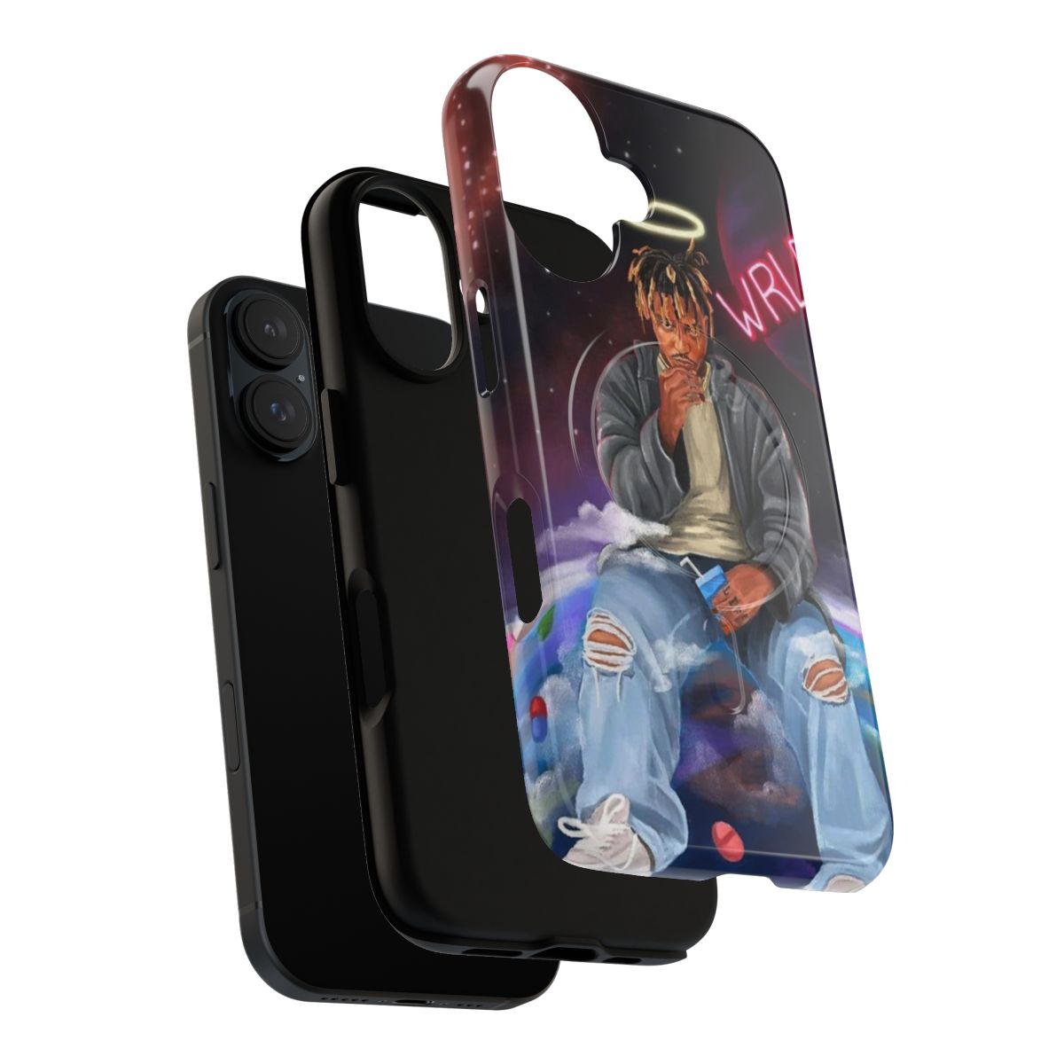 Tribute phone case with lyrical music, world map, and Juice WRLD 999 design - Layers