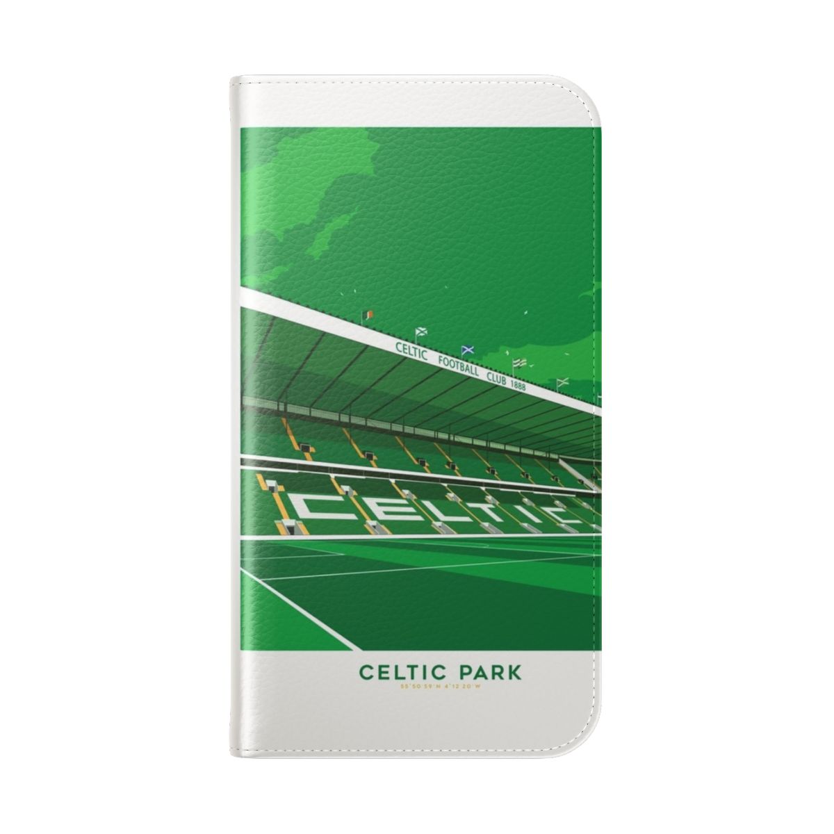 Stylish Celtic-Inspired Flip Phone Cover - Folded Back