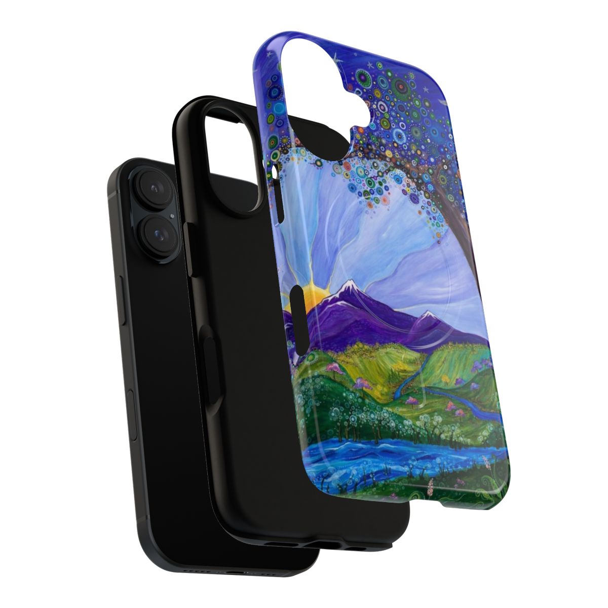 Colorful and inspiring dreaming tree phone case design - Layers