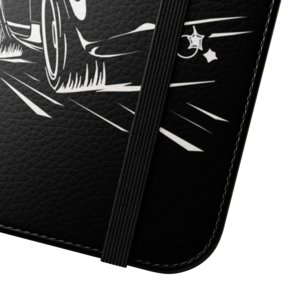 Nissan 350z inspired flip cover phone case in a sleek design - Close Up