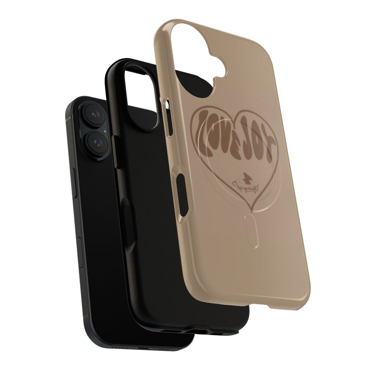 Aesthetic brown and beige phone case featuring the Lovejoy band logo and design for Wilbur Soot fans - Layers