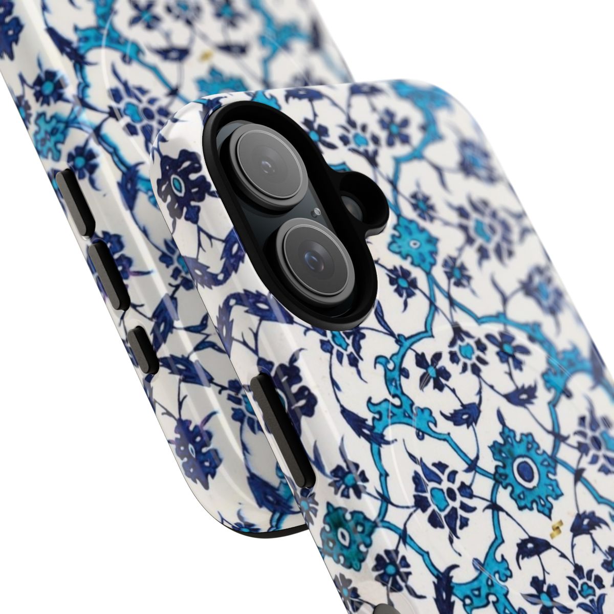 Persian ceramic design phone case with magnetic closure and tough protection - Detail