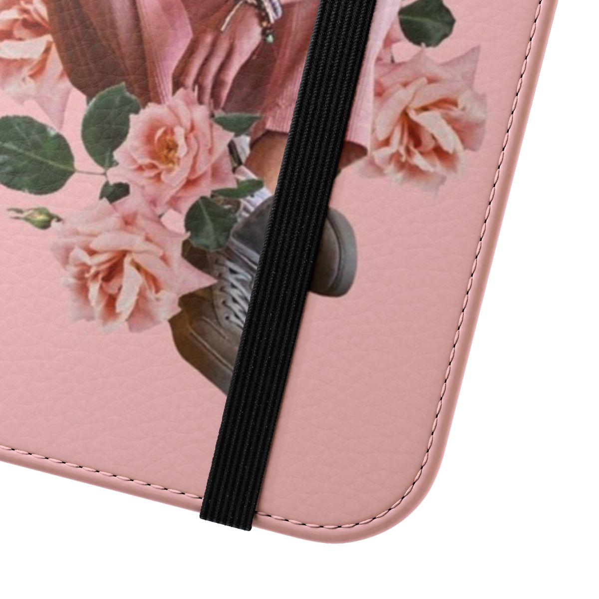 Floral phone case with Timothee Chalamet inspired design - Close Up