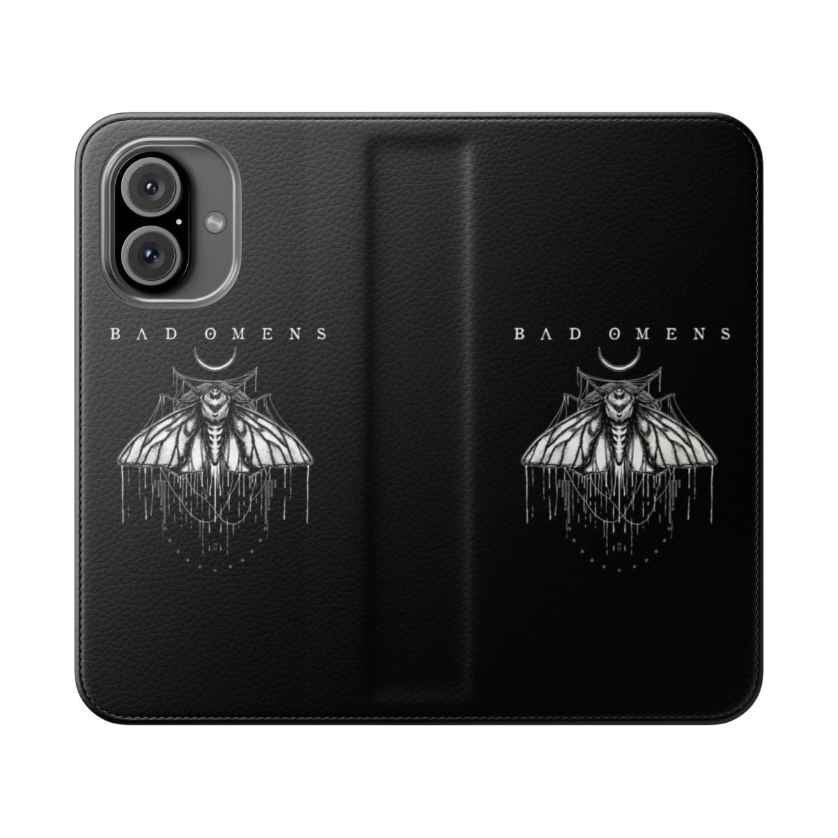 Moth-themed phone case with a dark, metalcore-inspired design