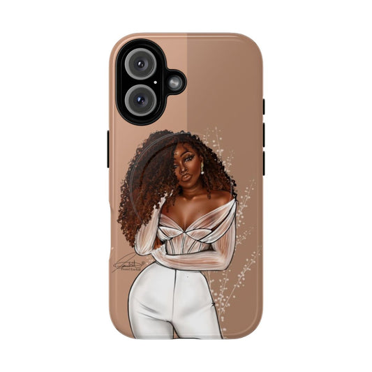 Black girl magic phone case with African print and tribal designs