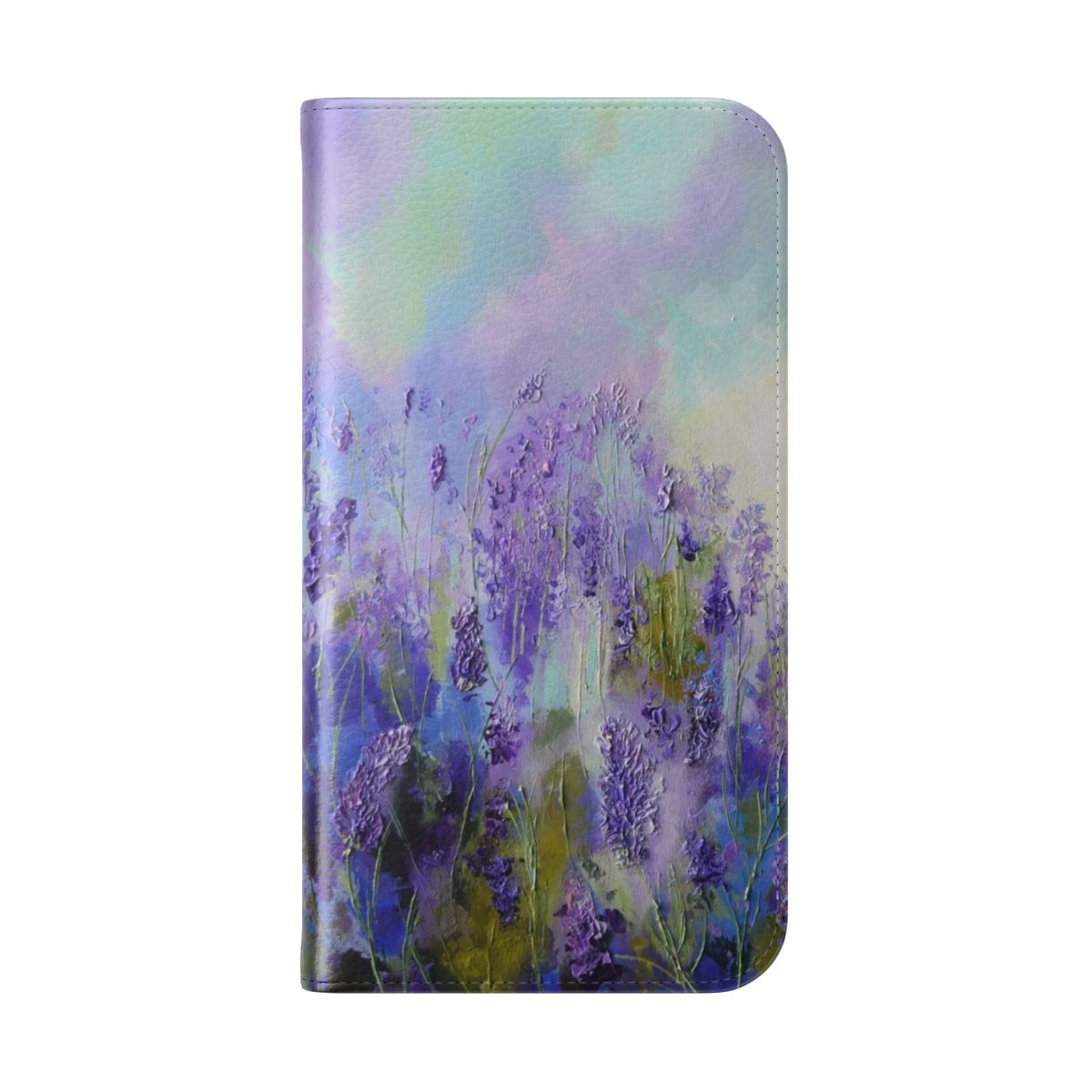 Lavender field landscape impressionist-style phone case cover - Folded Back